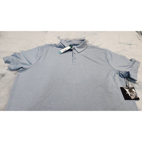 01 Algo Men's Size Large Light Blue AlgoFlex Jack Performance Polo Shirt NWT - Picture 2 of 9